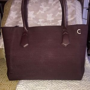 Dagne Dover Classic Tote in Oxblood